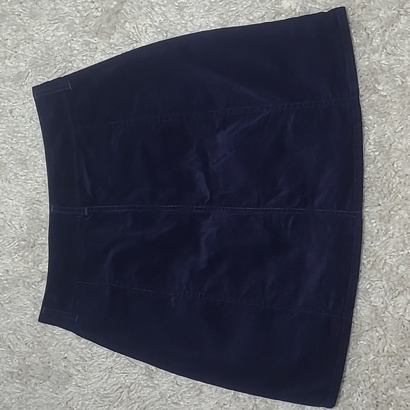 Francesca’s Navy Corduroy Button-up Mini Skirt Cotton Blend NWOT Womens Small - Picture 7 of 11